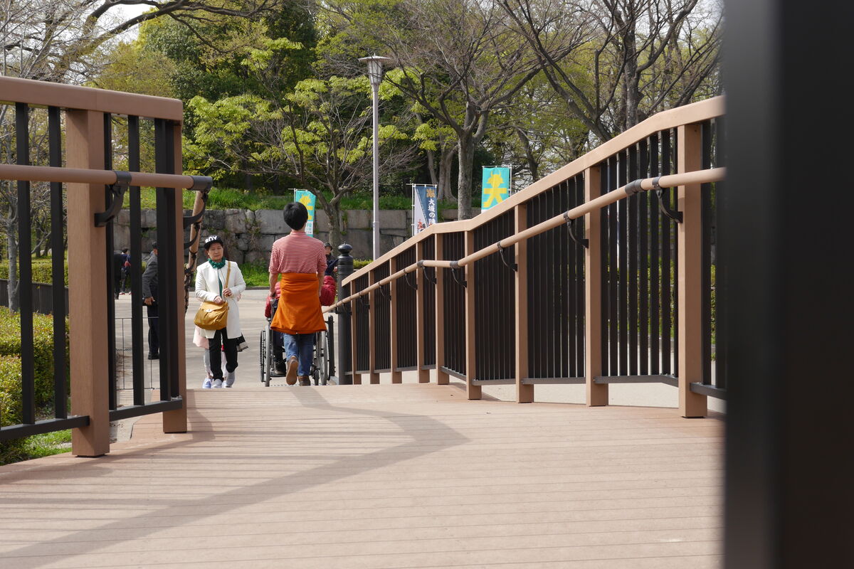 大阪城公園山里丸エリア極楽橋 の施工写真