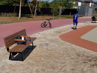 冨士公園・ベンチ写真