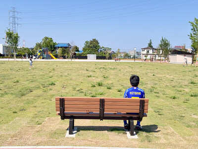 冨士公園・ベンチ写真