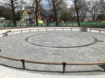 朝宮公園・ベンチ写真