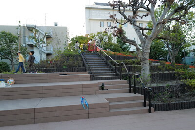 日暮里公園の施工写真