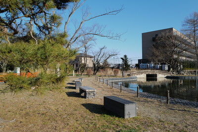 水城公園・ベンチ写真