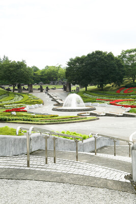 みちのく杜の湖畔公園の施工写真