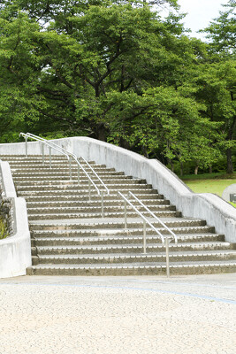 みちのく杜の湖畔公園の施工写真