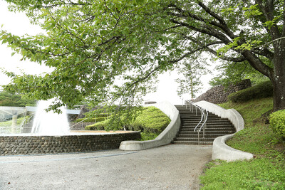 みちのく杜の湖畔公園の施工写真