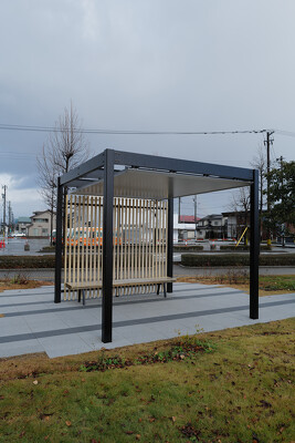 富岩運河環水公園お花見広場の施工写真