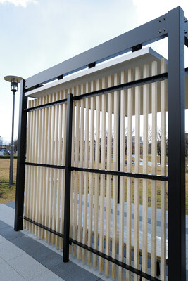富岩運河環水公園お花見広場の施工写真