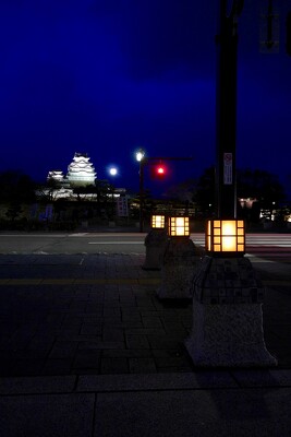 姫路城周辺視認誘導灯の施工写真