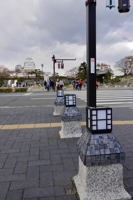 姫路城周辺視認誘導灯の施工写真