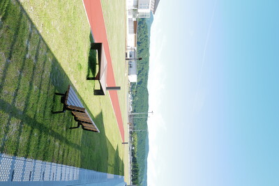 西原村運動公園・ベンチ写真